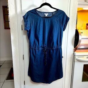 OLD NAVY LIGHTWEIGHT DENIM DRAWSTRING DRESS SIZE S SMALL PRISTINE!